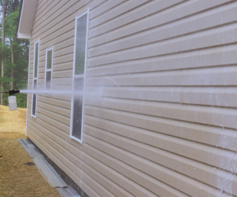 We provide maintenance services for washing siding houses with the use of high pressure washers that spray soap and water into the siding of the house to help clean it. pressure washing in Burlington, exterior cleaning Burlington WI, house washing Burlington